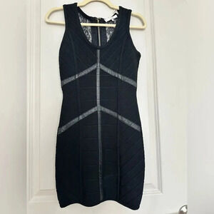 Stretta Black Bandage Dress Size S